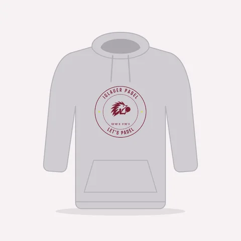 Grauer Hoodie mit Emblem